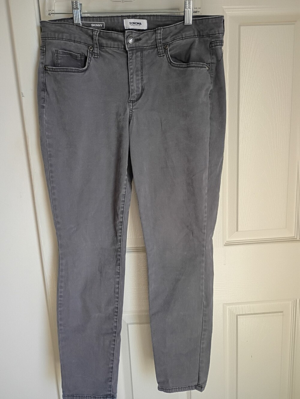 dark gray women's skinny jeans by Sonoma